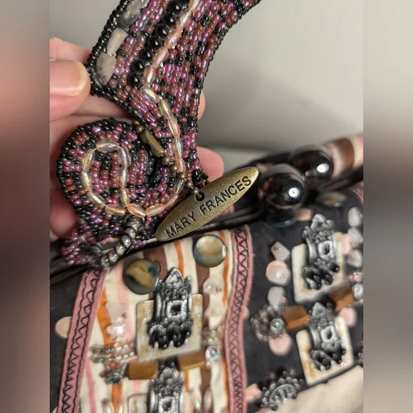 Mary Frances hand bag beads fabric - Picture 16 of 17